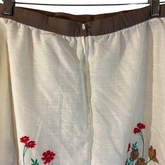 Jantzen Via! Vintage Midi Skirt Size 12 Floral Pleated Garden Cottagecore Spring - Picture 4 of 8